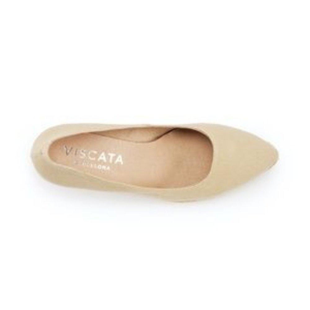Various Sizes Viscata Roses Espadrille Beige Canvas Wedge Pumps - Picture 4 of 10